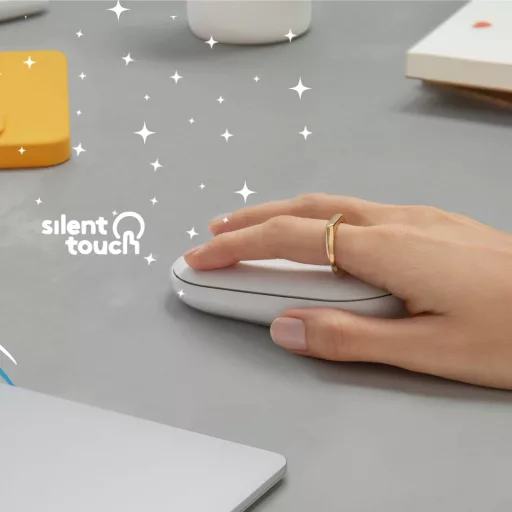 Logitech Pebble Mouse 2 M350s vezeték nélküli optikai egér, fehér (910-007013)