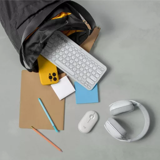 Logitech Pebble Mouse 2 M350s vezeték nélküli optikai egér, fehér (910-007013)