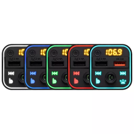 SAL FMBT 18RGB FM transzmitter + autós kihangosító és töltő