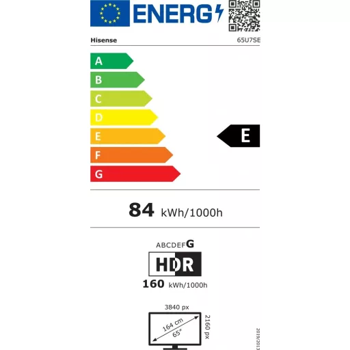 Hisense 65U7SE 4k UHD Smart MiniLED TV