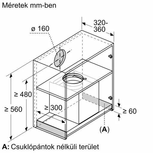 Bosch DBB63BC60 beépíthető páraelszívó