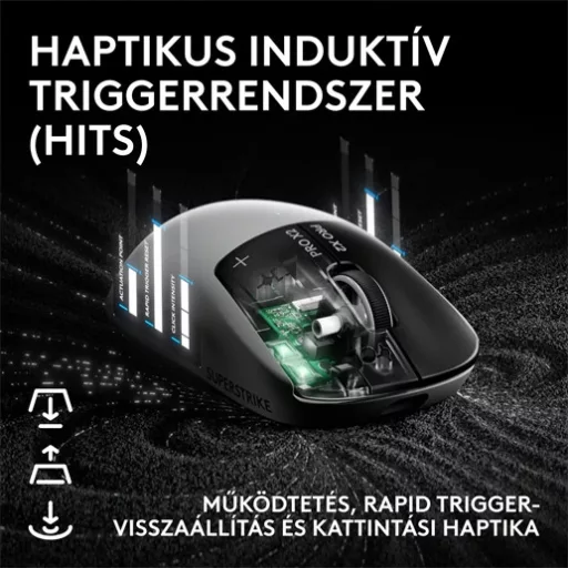 Logitech 910-007776 vezeték nélküli egér (PRO X2 SUPERSTRIKE)