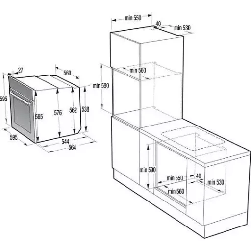 Gorenje BOS6737E05DBG beépíthető elektromos sütő