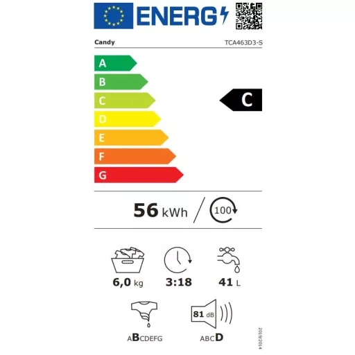 Candy TCA463D3-S felültöltős mosógép