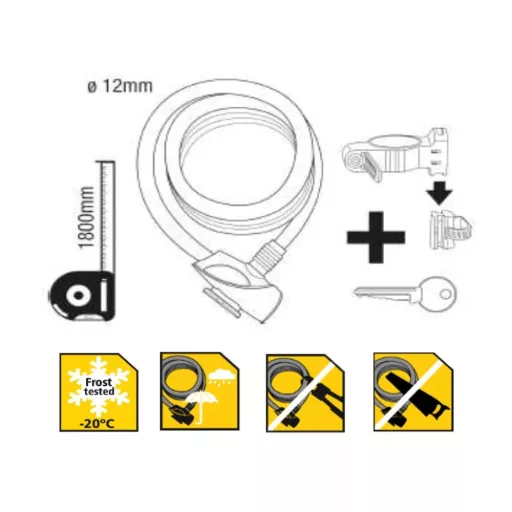 STANLEY S755-202 kulcskábeles kerékpár zár