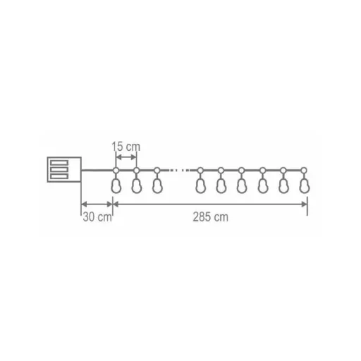 Home by Somogyi MLC20B LED-es gömb fényfüzér, elemes, 20 melegfehér LED