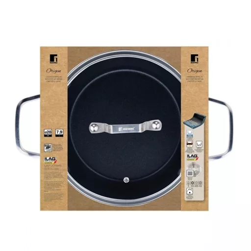 Bergner BG-34529-BK-KF lábas fedővel