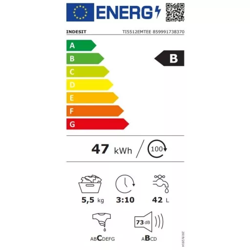 Indesit TI5512EMTEE felültöltős mosógép