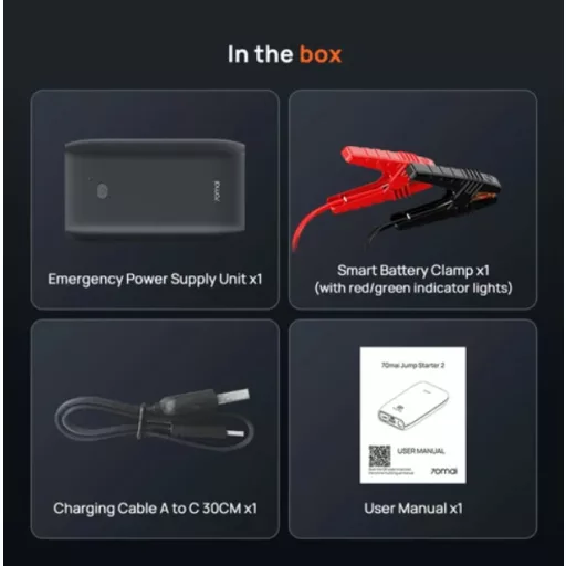 70mai Jump Starter 2 PS07 autós indításrásegítő power bank
