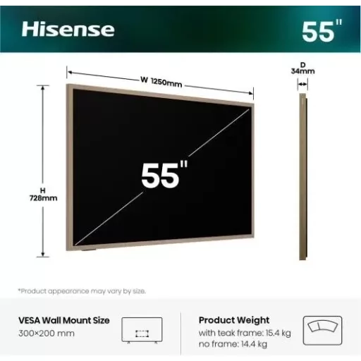Hisense 55S7S 4K UHD LifeStyle QLED TV