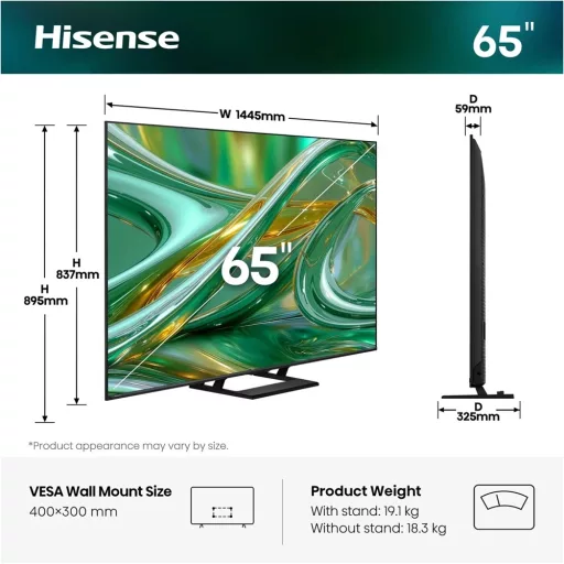 Hisense 65E8S 4K UHD Smart MiniLED TV