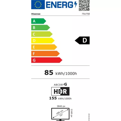 Hisense 75U7SE 4K UHD Smart MiniLED TV