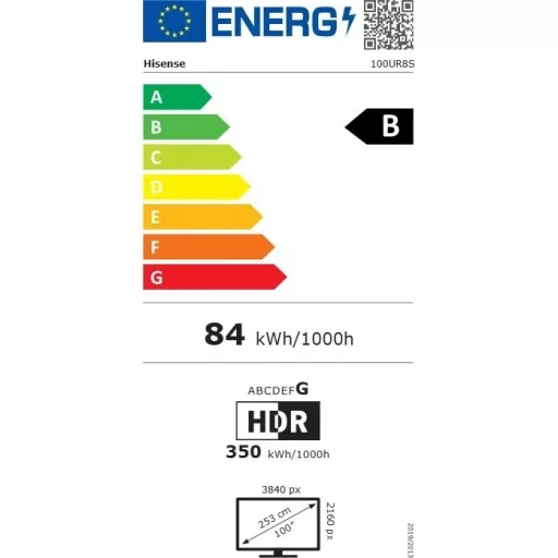 Hisense 100UR8S 4K UHD RGB MiniLED TV