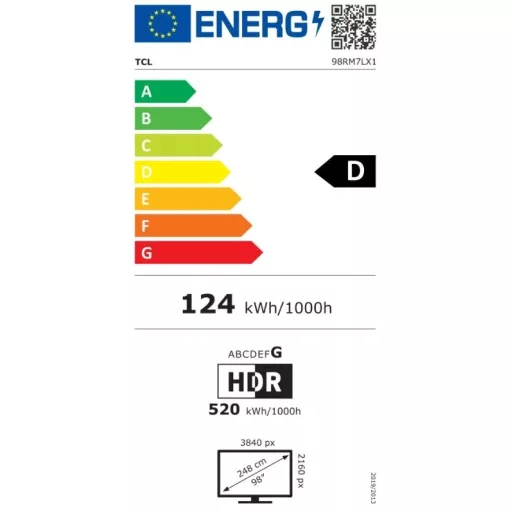 TCL 98RM7L 4K UHD RGB MiniLED TV