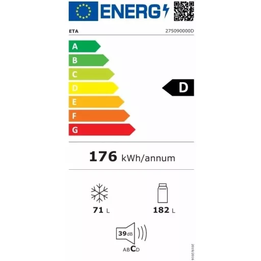 Eta 275090000D alulfagyasztós hűtőszekrény
