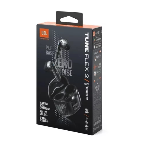 JBL TFLEX2GBLK Tune Flex 2 Ghost Edition fülhallgató, fekete