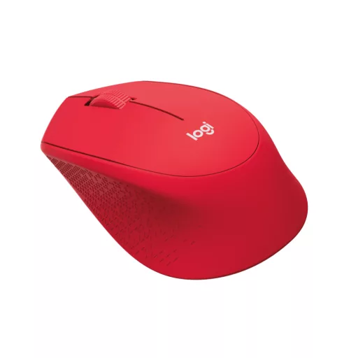 Logitech M330 Silent Plus halk vezeték nélküli egér, piros (910-004911)