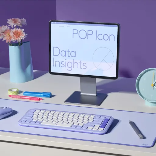 Logitech Studio Desk Mat egérpad, lila (956-000149)