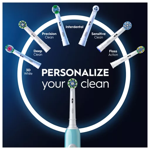 Oral-B PRO1 BLUE Carribeean Blue Cross Action elektromos fogkefe 