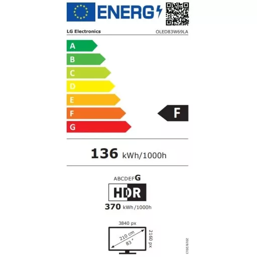 LG OLED83W69LA.AEU 4K UHD OLED EVO AI Smart TV