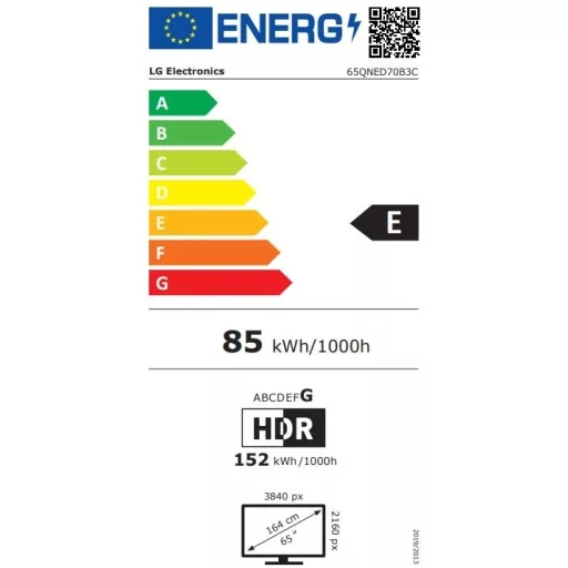 LG 65QNED70B3C.AEU 4K UHD QNED MiniLED AI Smart TV