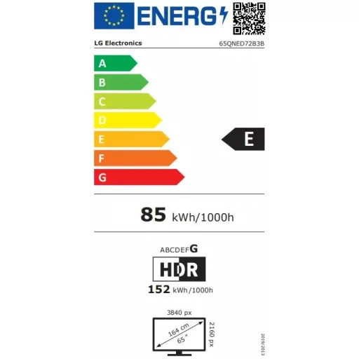 LG 65QNED72B3B.AEU 4K UHD QNED MiniLED AI Smart TV