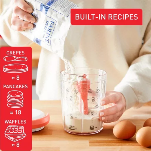 Tefal K1844404  kézi mixer palacsinta tészta készítéséhez, 900 ml