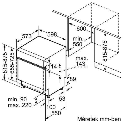 Bosch SMI4HTS14E beépíthető mosogatógép