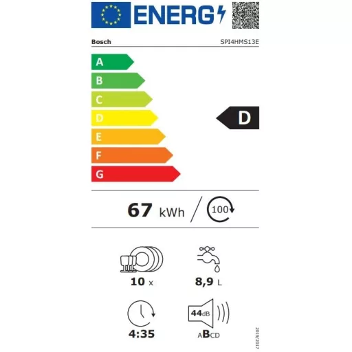 Bosch SPI4HMS13E beépíthető mosogatógép