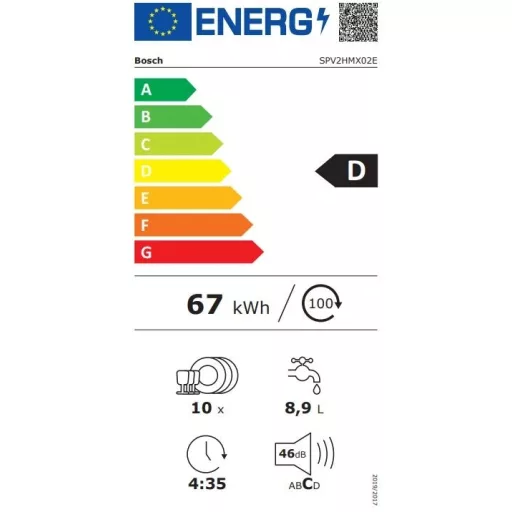 Bosch SPV2HMX02E beépíthető mosogatógép