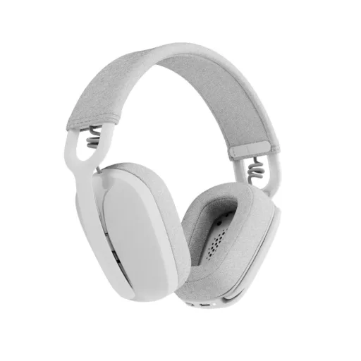 Logitech Zone Vibe 100 vezeték nélküli Bluetooth headset mikrofonnal, piszkosfehér (981-001219)