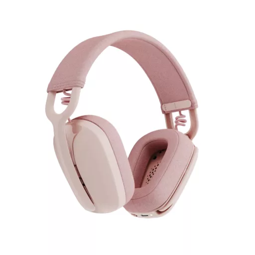 Logitech Zone Vibe 100 vezeték nélküli Bluetooth headset mikrofonnal, rózsaszín (981-001224)