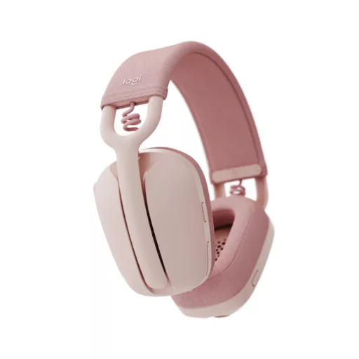 Logitech Zone Vibe 100 vezeték nélküli Bluetooth headset mikrofonnal, rózsaszín (981-001224)