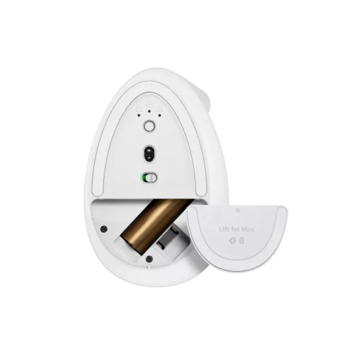 Logitech Lift Vertical Ergonomic Bluetooth ergonomikus egér Mac-hez, piszkosfehér (910-006477)