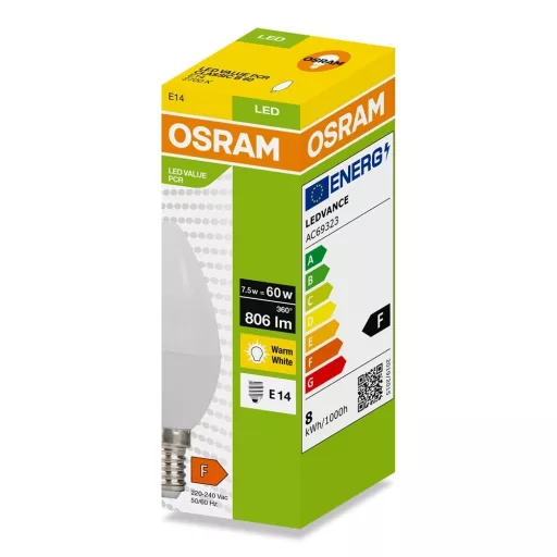 Osram LED-PCR-CLB7.5E14MF meleg fehér LED gyertya fényforrás
