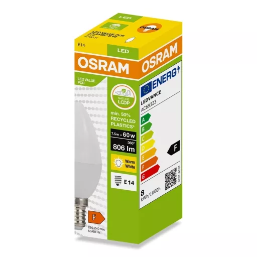 Osram LED-PCR-CLB7.5E14MF meleg fehér LED gyertya fényforrás