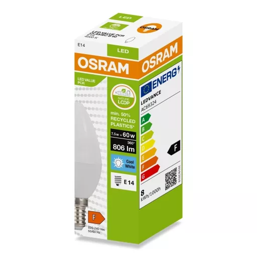 Osram LED-PCR-CLB7.5E14TF természetes fehér LED gyertya fényforrás