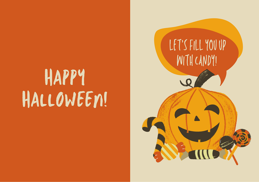 Halloween üdvözlőkártya