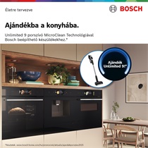 Bosch beépíthető készülékek ráadás Unlimited 9 vezeték nélküli porszívóval