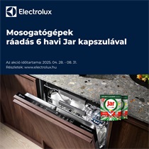 Electrolux mosogatógépek ráadás 6 havi Jar kapszulával