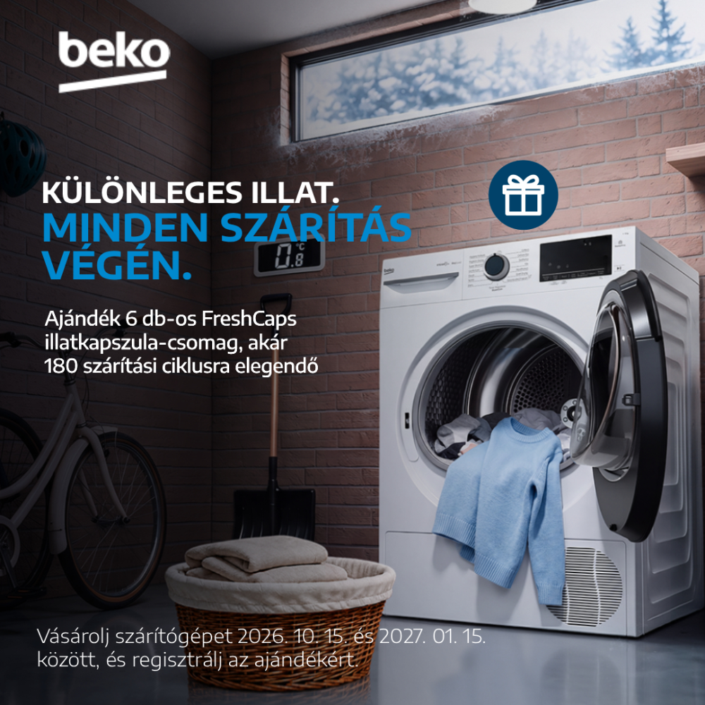 Beko szárítógép ráadás FreshCaps illatkapszulával