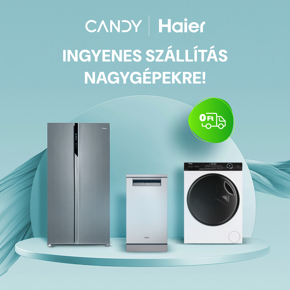 Ingyenes szállítás Candy & Haier háztartási nagygépekre