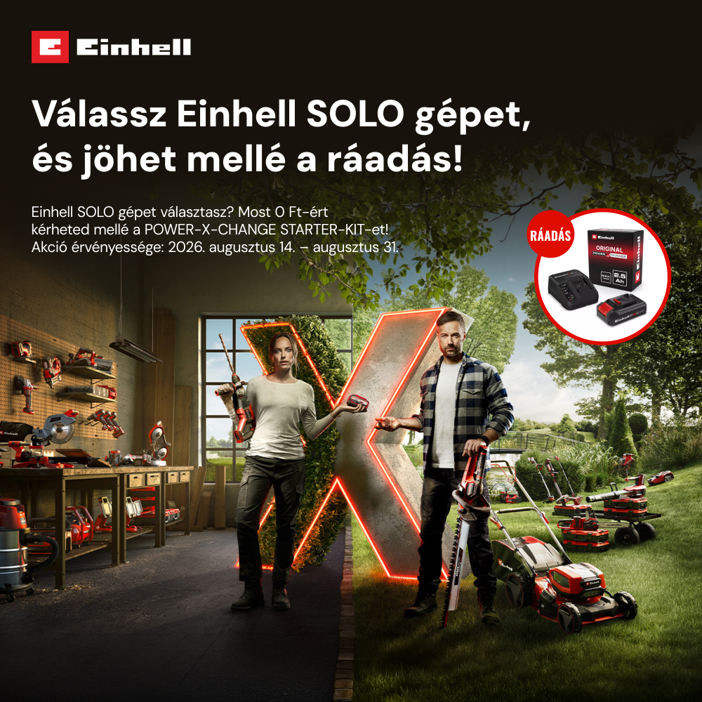 Einhell SOLO gép + POWER-X-CHANGE STARTER-KIT 0 Ft-ért