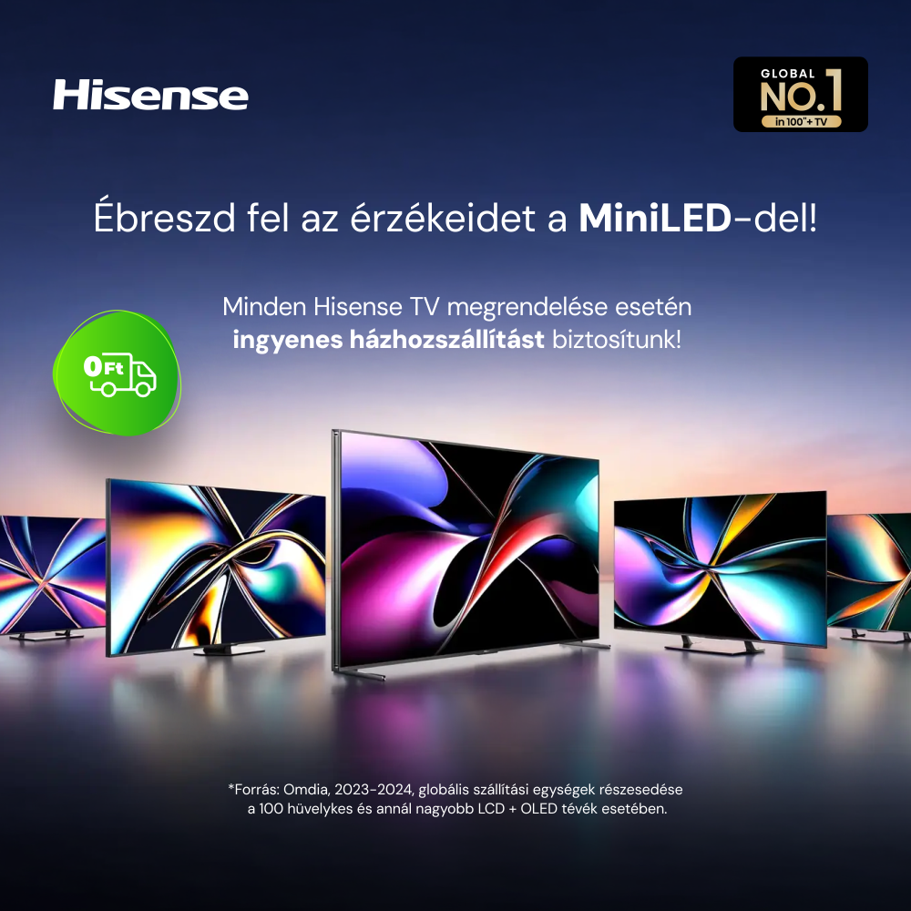 Ingyenes szállítás Hisense TV-kre