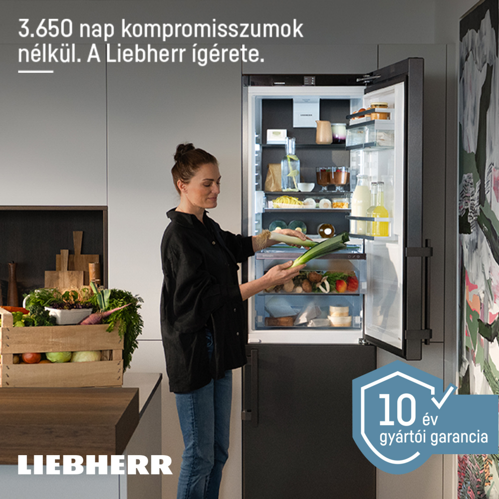 10 éves gyártói garancia Liebherr háztartási készülékekre
